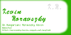 kevin moravszky business card